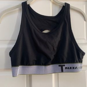 T by Alexander Wang black sports bra top